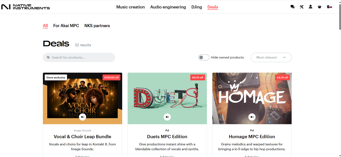 Native Instruments Deals Page