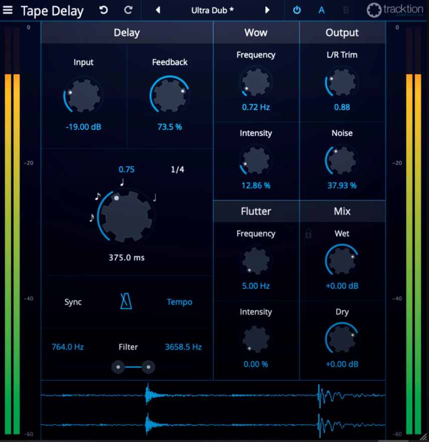 Tracktion Tape Delay